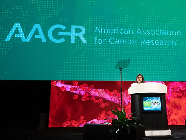 AACR Chief Executive Officer Margaret Foti at the Annual Meeting Opening Ceremony